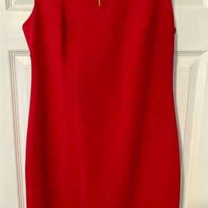 Elegant Red Calvin Klein Sleeveless Dress